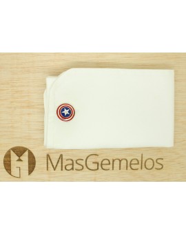 Manschettenknöpfe Captain America Original Silber Gesetz 925 PREMIUM