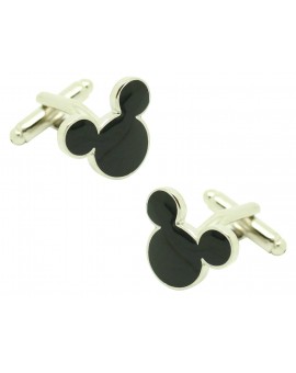 Gemelos para camisa Mickey Mouse silueta negro