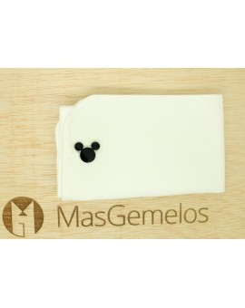 Abotoaduras para camisa Mickey Mouse silhueta preta