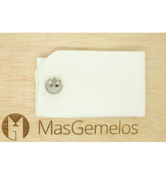 Abotoaduras de camisa Star Wars com banho de Rebel Alliance