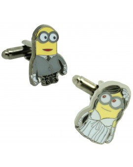 cufflinks couple wedding minions 