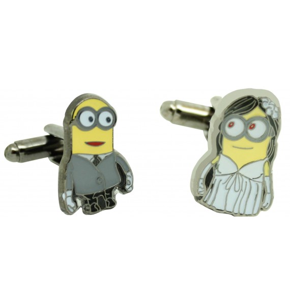 cufflinks couple wedding minions 