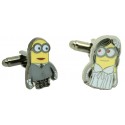 Boutons de manchette pour chemise de mariage des Minions