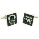 Gemelos para camisa Star Wars I LOVE YOU & I KNOW