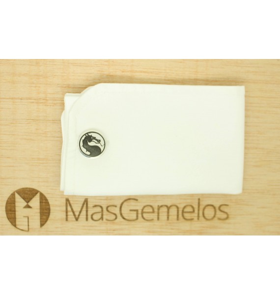 Gemelos personalizados simbolo cabeza de Dragon PLATA 925 