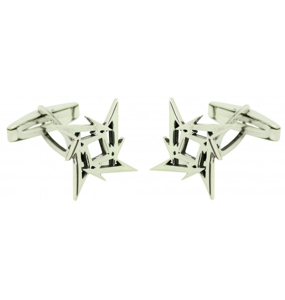 Boutons de manchette personnalisés Metallica en argent sterling 925