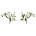 Boutons de manchette personnalisés Metallica en argent sterling 925
