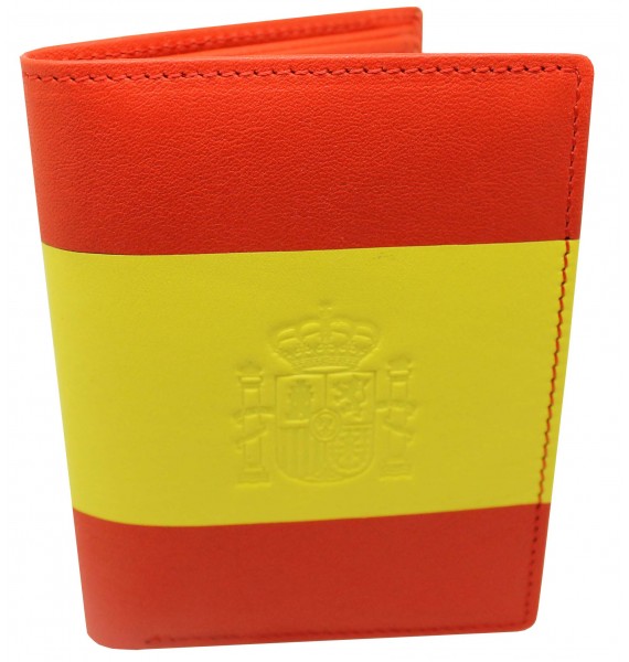 Cartera de piel con bandera España