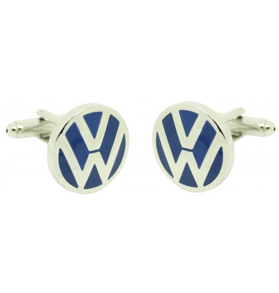 Boutons de manchette pour chemise Volkswagen logo bleu