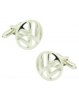 Silver Volkswagen Logo Cufflinks 