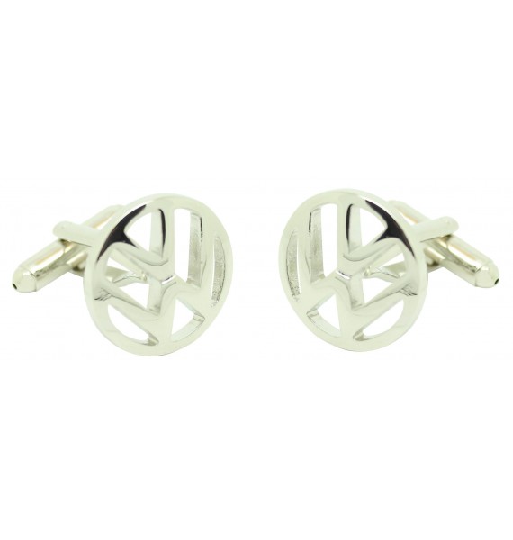 Silver Volkswagen Logo Cufflinks 