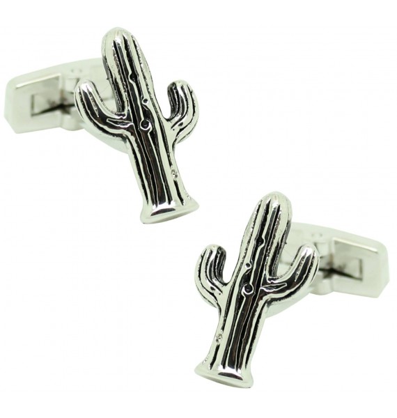 cactus cufflinks plated usa