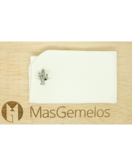 Gemelos para camisa Cactus plateado