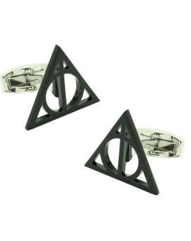 logo harry potter black cufflinks