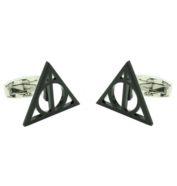 logo harry potter black cufflinks