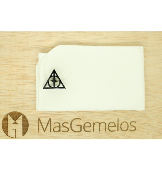 logo harry potter black cufflinks