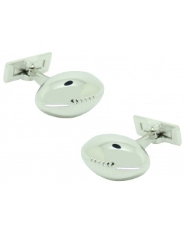 skultuna cufflinks rugby ball plated