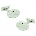 skultuna cufflinks rugby ball plated