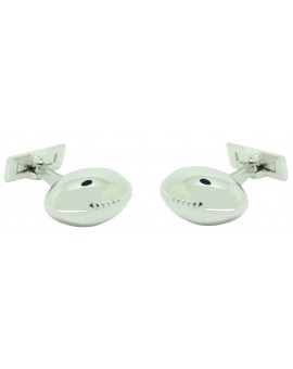 skultuna cufflinks rugby ball plated