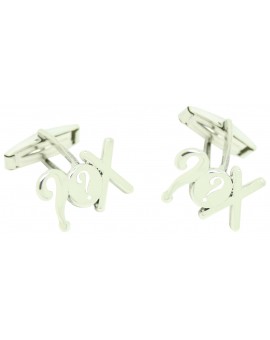 Bou pour chemise en argent sur mesure trois caractères alphanumériques