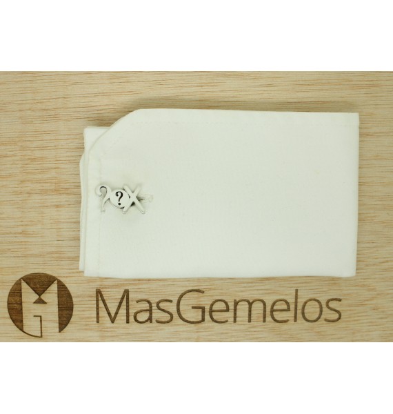 Gemelli da camicia in argento personalizzati con tre alfanumerici