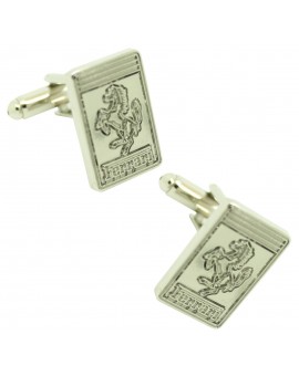 Gemelos para camisa ferrari - silver
