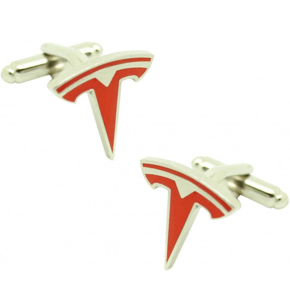 cufflinks of Tesla - red