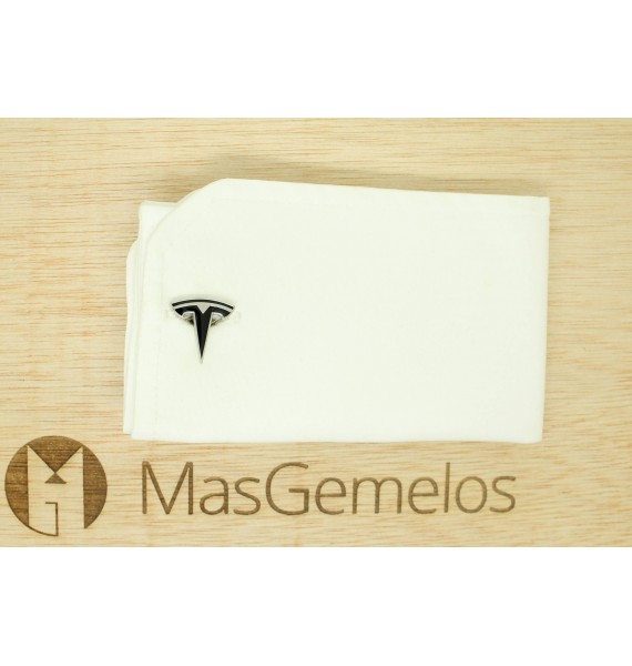 Abotoaduras de camisa Tesla - pretas