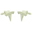 gemelos para camisa insignia tesla plated
