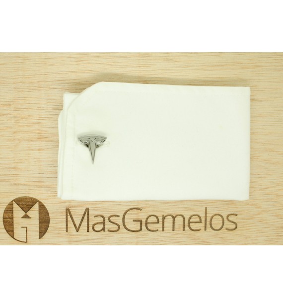 Gemelli per camicia con logo Tesla placcato