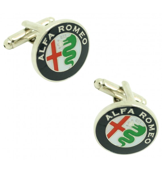 Abotoaduras com logo da Alfa Romeo