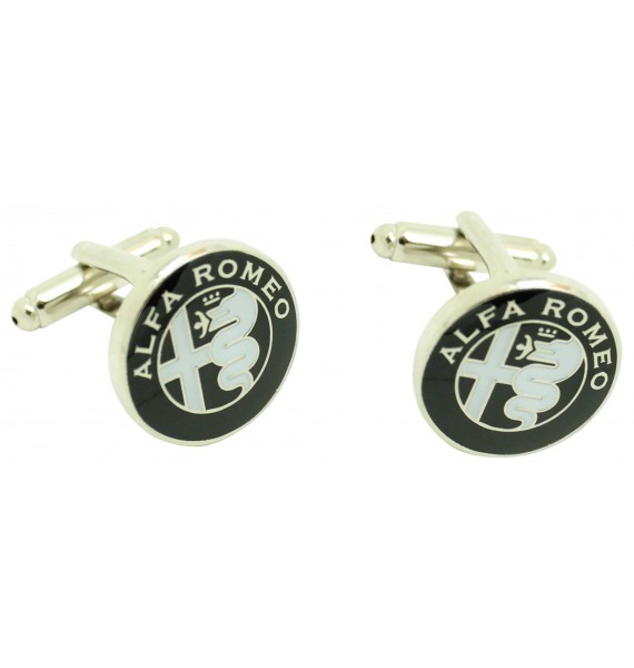 Abotoaduras de camisa Alfa Romeo - pretas
