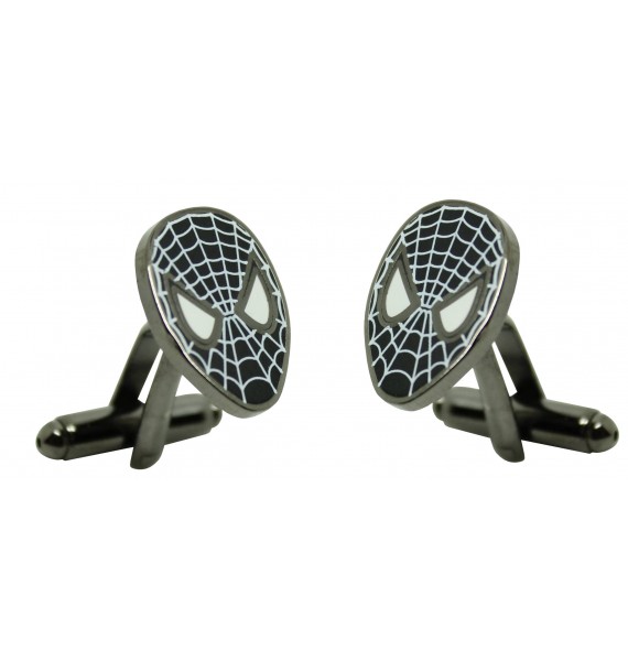 Boutons de manchette pour une chemise Spider-Man noire
