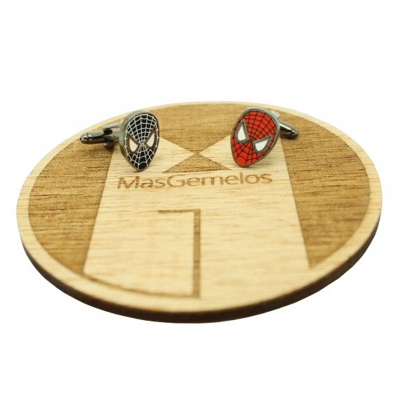 Gemelos para camisa Spiderman Rojo y Negro