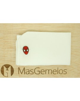 Boutons de manchette chemise Spiderman rouge et noir