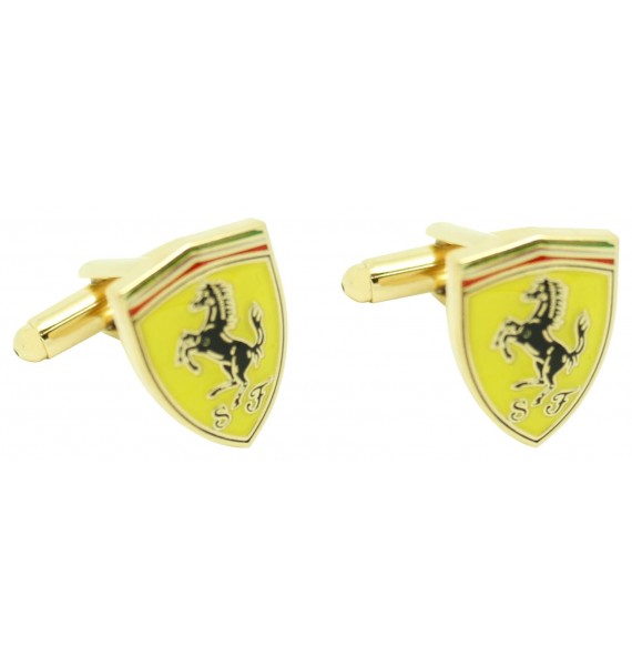 Abotoaduras de camisa com insígnia Ferrari