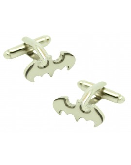 Silver Batman Signal Cufflinks
