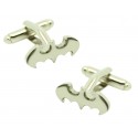Silver Batman Signal Cufflinks 