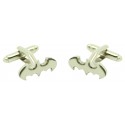 Silver Batman Signal Cufflinks 