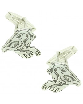 Gemelos camisa personalizados Leon Plata de Ley 925