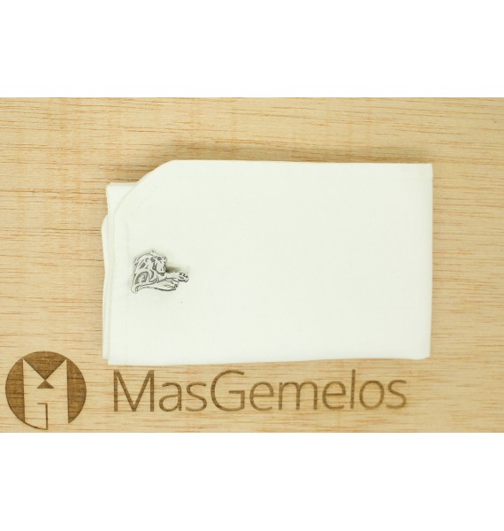 Boutons de manchette chemise personnalisés Leon argent sterling 925