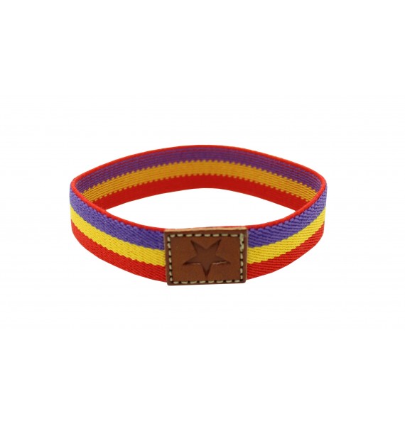 Pulsera con estrella republicana elástica