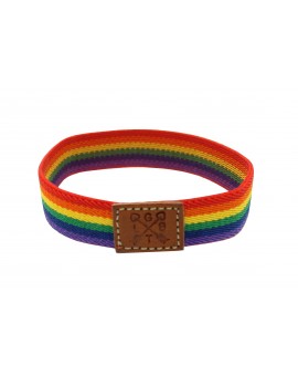 Pulsera con bandera LGTBI de tela con arcoiris