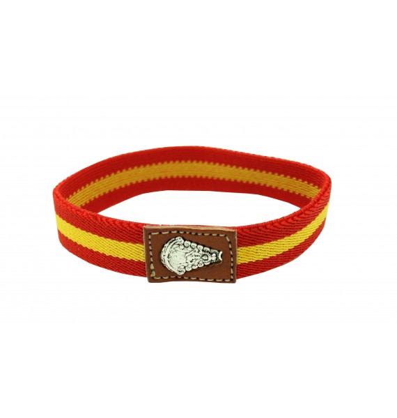 Pulsera con bandera España elástica y Virgen