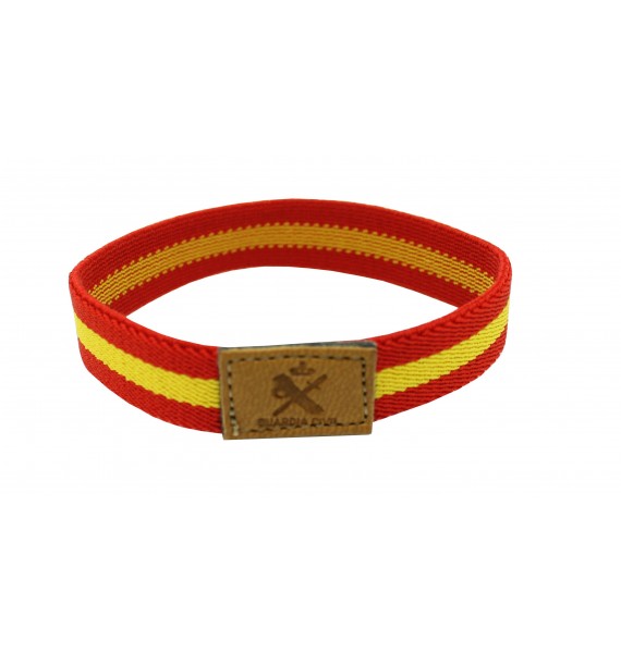 Pulsera con bandera España elástica Guardia Civil