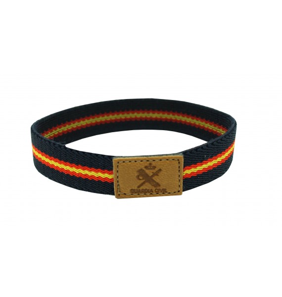 Pulsera con bandera España elástica azul - Guardia Civil