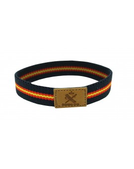 Bracelet with elastic blue Spain flag Civil Guard