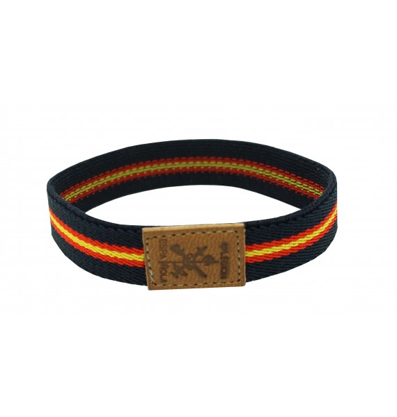 Pulsera con bandera España elástica azul - Legión España