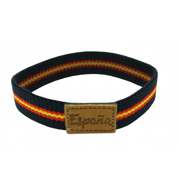 Pulsera con bandera España azul elástica - España