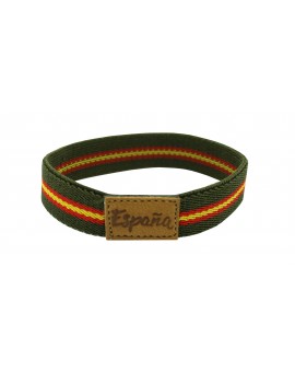 Bracelet with elastic green Spain flag - Spain